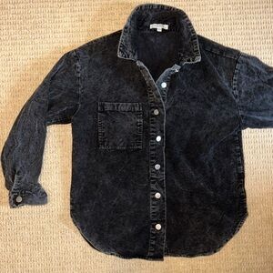 Women’s black corduroy shacket!